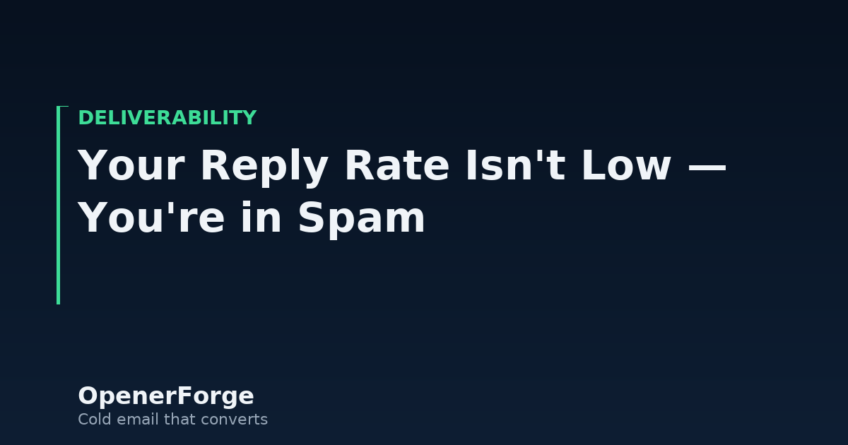 OpenerForge article header — cold email deliverability